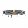 Armen Living Nofi 4 piece Outdoor Patio Set In Charcoal/Gray Finish With Taupe/Gray Cushions And Teak Wood 012 - Armen Living Nofi 4 piece Outdoor Patio Set In Charcoal/Gray Finish With Taupe/Gray Cushions And Teak Wood 012