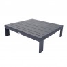 Armen Living Razor Outdoor 4 piece Sectional set in Dark Grey Finish and Taupe Cushions Table