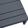 Armen Living Razor Outdoor 4 piece Sectional set in Dark Grey Finish and Taupe Cushions Table Top