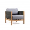 Sienna Outdoor Patio Acacia Wood Chair with Teak Finish 