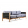 Sienna Outdoor Patio Acacia Wood Sofa with Teak Finish 