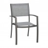 Armen Living Solana 5 piece Outdoor Aluminum Dining Set in Cosmos Grey Finish with Wood Top in Gray 4