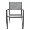 Armen Living Solana 5 piece Outdoor Aluminum Dining Set in Cosmos Grey Finish with Wood Top in Gray 5