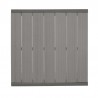 Armen Living Solana Outdoor Sectional Set in Cosmos Finish with Grey Cushions and Coffee Table- Table Top