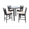 Tropez Outdoor Patio Wicker Bar Set (Table with 4 barstools)