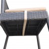 Tropez Outdoor Patio Barstool - Seat Under Close-Up