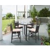 Tropez Outdoor Patio Wicker Bar Set (Table with 4 barstools) - Lifestyle