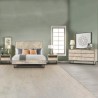 Armen Living Peridot 4 Piece King Bedroom Set in Natural Acacia Wood in Gray 