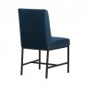 Armen Living Pirate Velvet Napoli 5 Piece Modern Dining Set Blue Chair Back