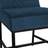 Armen Living Pirate Velvet Napoli 5 Piece Modern Dining Set Blue Chair Seat