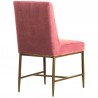 Armen Living Pirate and Pink Velvet Memphis 5 Piece Modern Dining Set Chair Back
