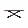Armen Living Pirate Velvet Napoli 5 Piece Modern Dining Set Table Front