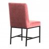Armen Living Pirate Velvet Napoli 5 Piece Modern Dining Set Pink Chair  Back