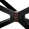 Armen Living Pirate Velvet Napoli 5 Piece Modern Dining Set Table Leg