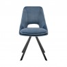 Armen Living Radford Lexi 5 Piece Modern Rectangular Dining Set Blue Chair Front