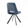 Armen Living Radford Lexi 5 Piece Modern Rectangular Dining Set Blue Chair Back