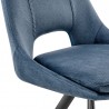 Armen Living Radford Lexi 5 Piece Modern Rectangular Dining Set Blue Chair