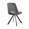Armen Living Radford Lexi 5 Piece Modern Rectangular Dining Set Gray Chair Back