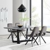 Armen Living Radford Lexi 5 Piece Modern Rectangular Dining Set Gray