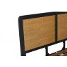 Armen Living Saratoga 4 Piece King Bedroom Set In Black Acacia Wood and Rattan 007