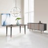 Armen Living Turin Rustic 2 piece set with Dining Table and Sideboard in Black Brushed