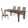 Armen Living Parker Mid-Century Walnut Wood 5 Piece Dining Set