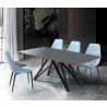 Urbino Contemporary Grey Glass 5 Piece Metal Dining Set