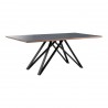Urbino Contemporary Grey Glass - Dining Table 