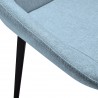 Urbino Contemporary Grey Glass - Dining Chair - Seat Close-Up