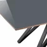 Kenna Contemporary Grey Glass - Dining Table Edge - Kenna Contemporary Grey Glass - Dining Table Edge