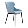 Kenna Contemporary Grey Glass - Dining Chair
