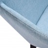 Kenna Contemporary Grey Glass - Dining Chair - Seat Back Close-Up