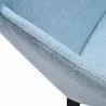 Kenna Contemporary Grey Glass - Dining Chair - Seat Back Close-Up - Kenna Contemporary Grey Glass - Dining Chair - Seat Back Close-Up