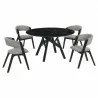 Venus Rowan 5 Piece Black Dining Set - Venus Rowan 5 Piece Black Dining Set
