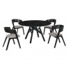 Venus Jackie 5 Piece Black Dining Set