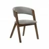 Venus Rowan Walnut Dining Chair - Angled - Venus Rowan Walnut Dining Chair - Angled