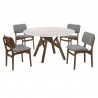 Venus Lima 5 Piece Walnut Dining Set
