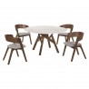 Venus Jackie 5 Piece Walnut Dining Set