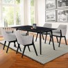 Armen Living Westmont and Renzo Grey and Black 5 Piece Dining Set