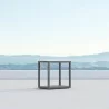 Azzurro Living Seaview Side Table With Matte Charcoal Aluminum Frame And Honed Carrara Marble - Lifestyle - Azzurro Living Seaview Side Table With Matte Charcoal Aluminum Frame And Honed Carrara Marble - Lifestyle