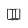 Azzurro Living Seaview Side Table With Matte Charcoal Aluminum Frame And Honed Carrara Marble - Angled - Azzurro Living Seaview Side Table With Matte Charcoal Aluminum Frame And Honed Carrara Marble - Angled