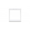 Azzurro Living Seaview Side Table With Matte White Aluminum Frame And Honed Carrara Marble - Front