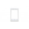 Azzurro Living Seaview Side Table With Matte White Aluminum Frame And Honed Carrara Marble - Side
