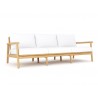 Royal Teak Seville Sofa / 3-Seater Sofa with Granite Cushions White