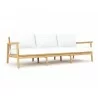 Royal Teak Seville Sofa / 3-Seater Sofa with Granite Cushions White - Royal Teak Seville Sofa / 3-Seater Sofa with Granite Cushions White