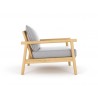 Royal Teak Seville Club Chair with Granite Cushions Side
