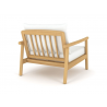 Royal Teak Seville Club Chair with White Cushions Back