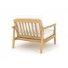 Royal Teak Seville Club Chair with White Cushions Back - Royal Teak Seville Club Chair with White Cushions Back