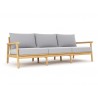 Royal Teak Seville Sofa / 3-Seater Sofa with Granite Cushions Front