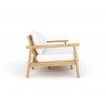 Royal Teak Seville Sofa / 3-Seater Sofa with Granite Cushions White Side